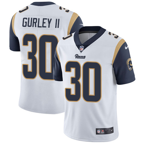 Nike Rams #30 Todd Gurley II White Men's Stitched NFL Vapor Untouchable Limited Jersey